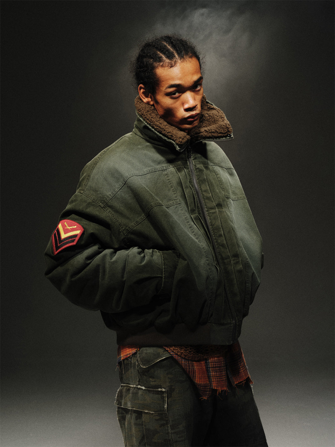 TREclub | Washed Green Aviator Jacket - PSYLOS 1, TREclub | Washed Green Aviator Jacket, Jackets, TREclub•JAPAN, PSYLOS 1